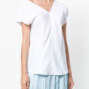 Helmut Lang asymmetrical linen top